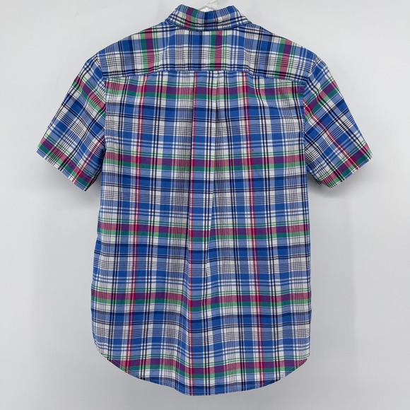 Ralph Lauren M (10-12) Plaid Shirt Short Sleeve Button Down Casual Top Kids - Picture 6 of 6